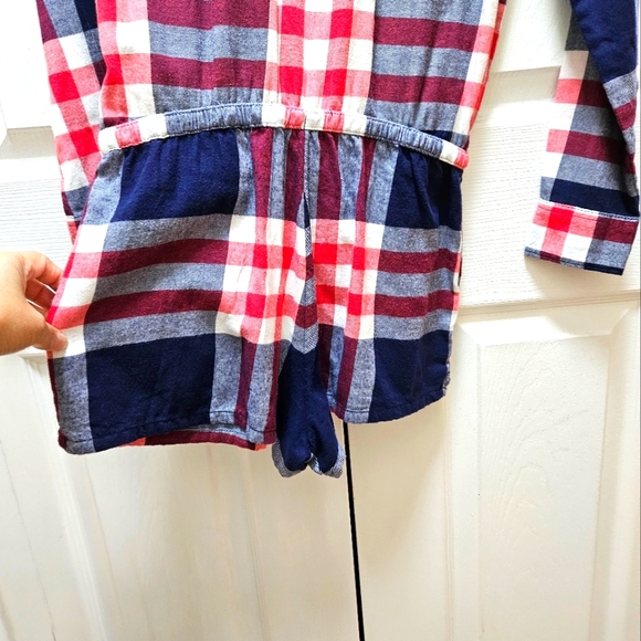 Aerie Women's Long Sleeves Plaid Flannel Romper Intimate Wear Pajama Size XS NWT - Picture 4 of 5